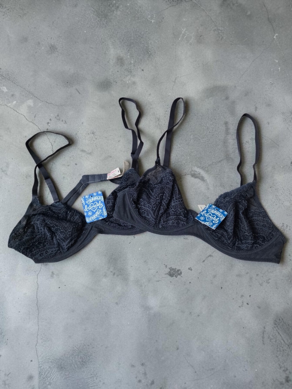 Free People Black Lace Triangle Bralette